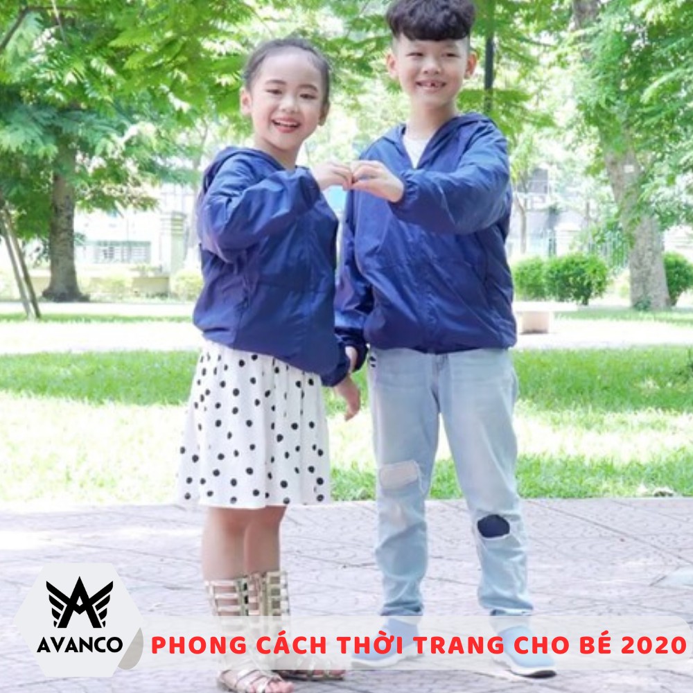 Áo khoác gió trẻ con cho bé gái và bé trai từ 18 - 45kg Hàng Công Ty, Avanco KGTE