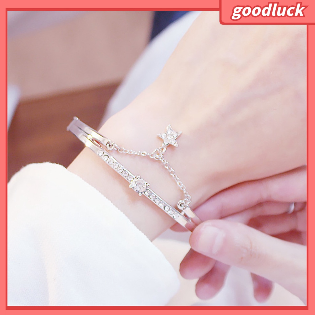 Vòng Tay Nữ Hình Ngôi Sao Đính Đá Lấp Lánh