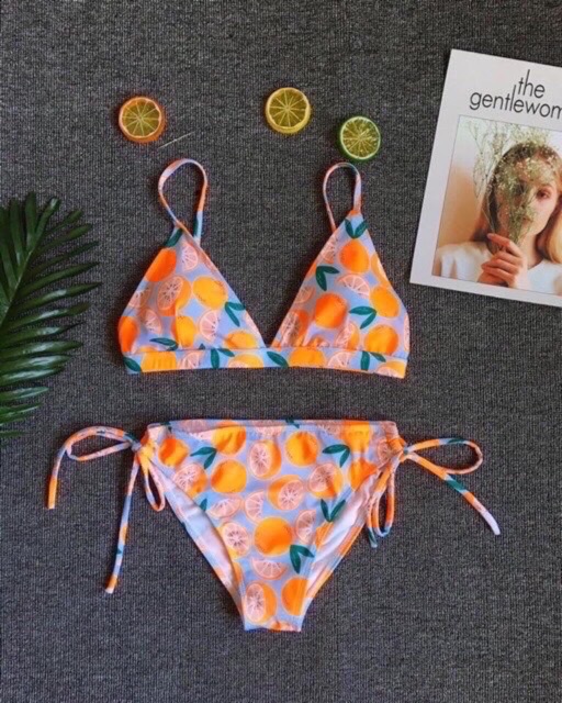 Set bikini áo tam giác quần cạp thấp