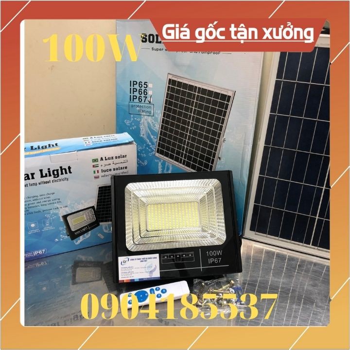 ---SỐC GIÁ TỐT--- ĐÈN PHA NĂNG LƯỢNG BÁO PIN NGOÀI 100W TUỔI THỌ 7-10 NĂM