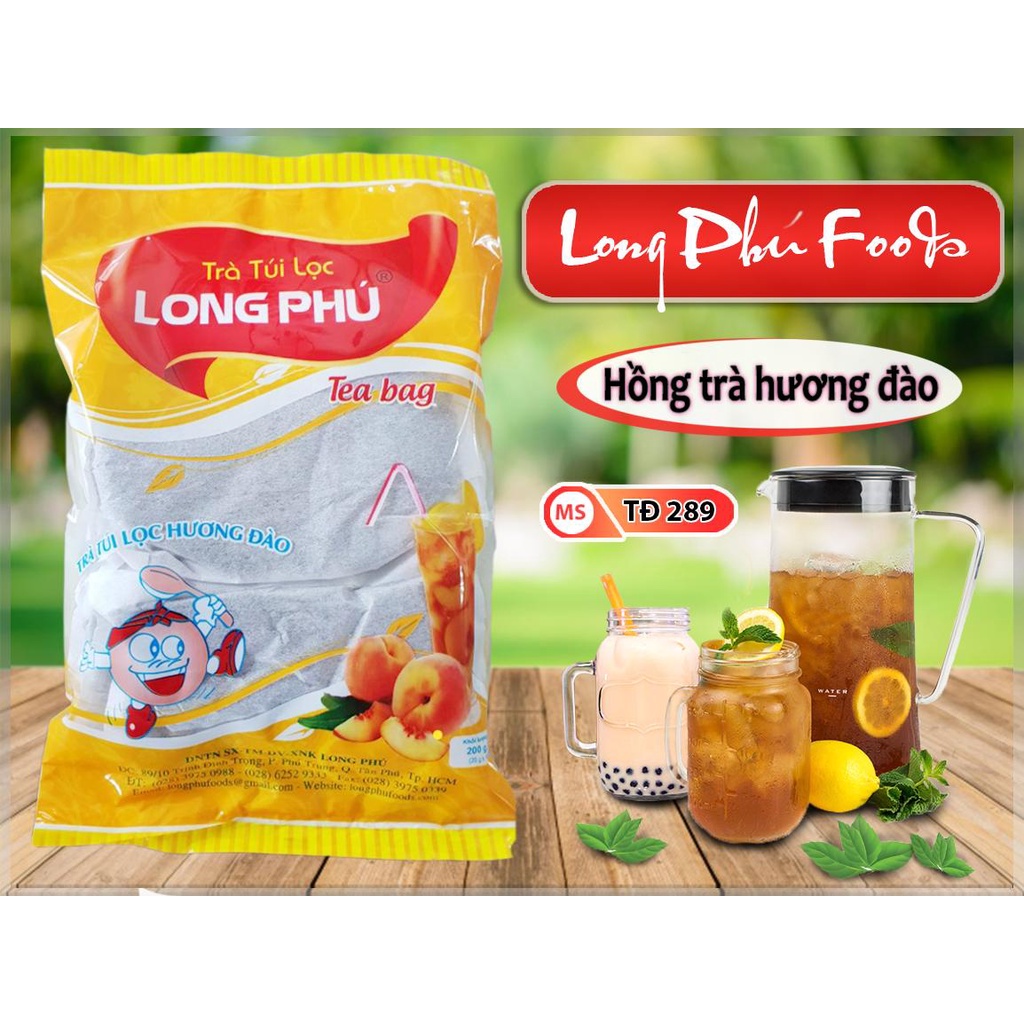 TRÀ ĐÀO Long Phú gói 200gr