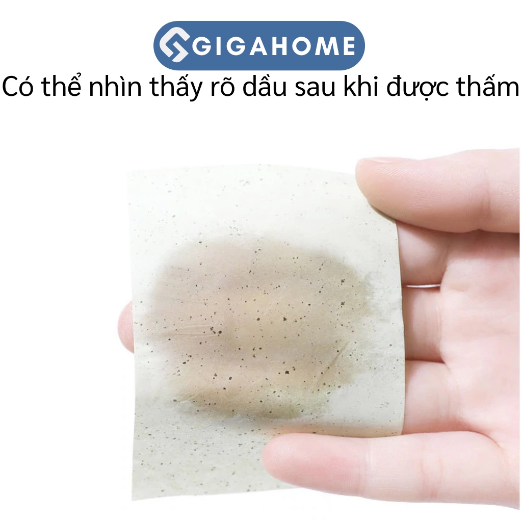 Gói 100 Tờ Giấy Thấm Dầu Da Mặt GIGAHOME Hàng Nội Địa Trung 8020