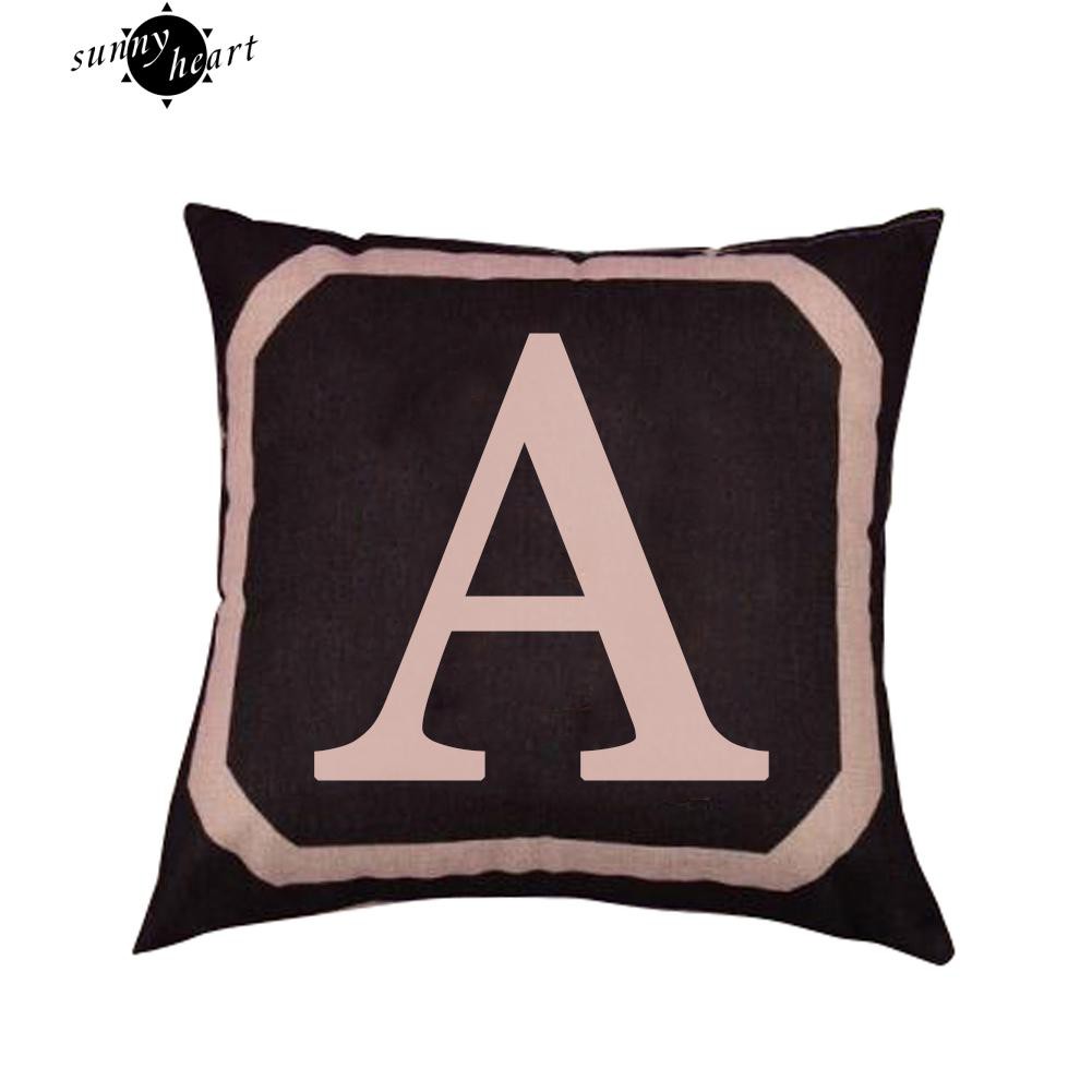 Bao Gối Tựa Lưng In Hình Chữ Cái Nhiều Màu Sắc Dùng Cho Ghế Sofa Giường Ngủ