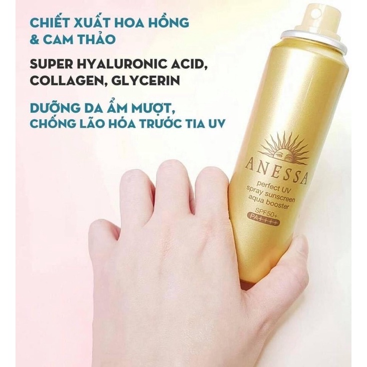 Xịt chống nắng bảo vệ hoàn hảo Anessa Perfect UV Sunscreen Skincare Spray 60g Nhật bản