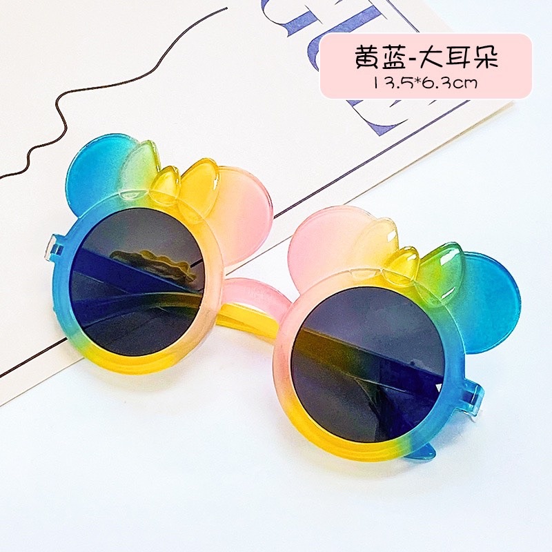 Mắt Kính Râm Trẻ Em, Kính Mát Gọng Tròn Hoạ Tiết Mickey Dễ Thương Sành Điệu Cho Bé