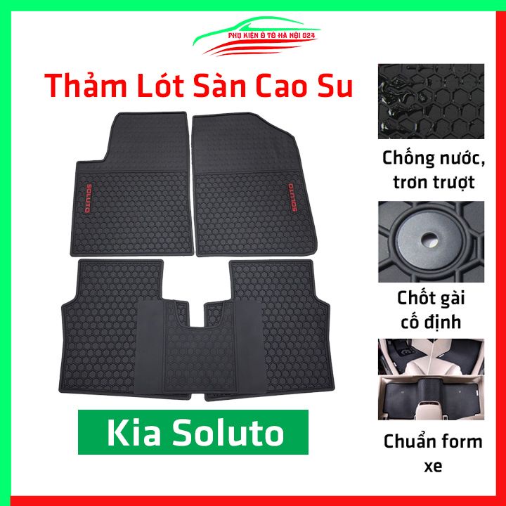 Thảm lót sàn cao su cho xe SOLUTO 2021-2022 hàng chuẩn theo xe chịu lực tốt