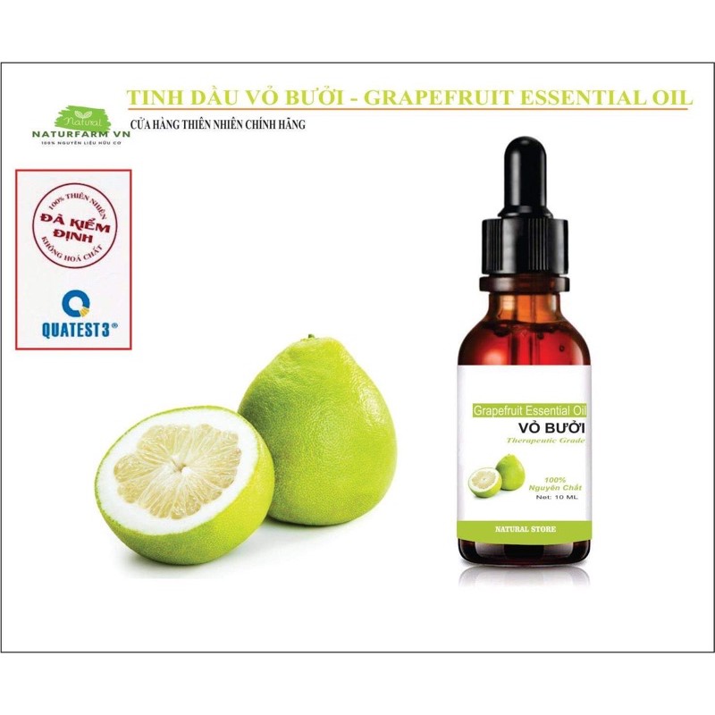 Tinh Dầu Vỏ Bưởi 10ML Nguyên Chất Organic [ Grapefruit Essential Oil ]