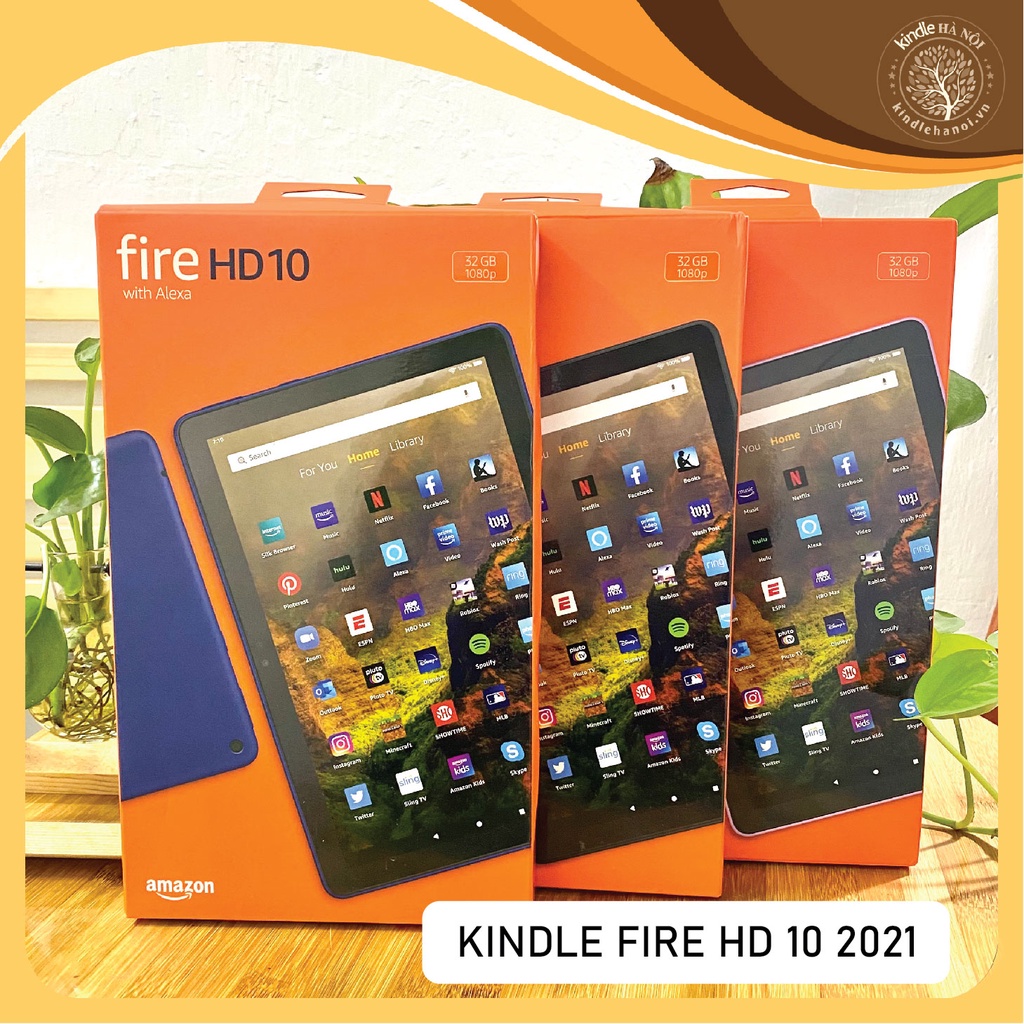 NEWSEAL 100% | Máy tính bảng Kindle Fire HD 10 11th 2021 chính hãng nhập khẩu USA, Japan