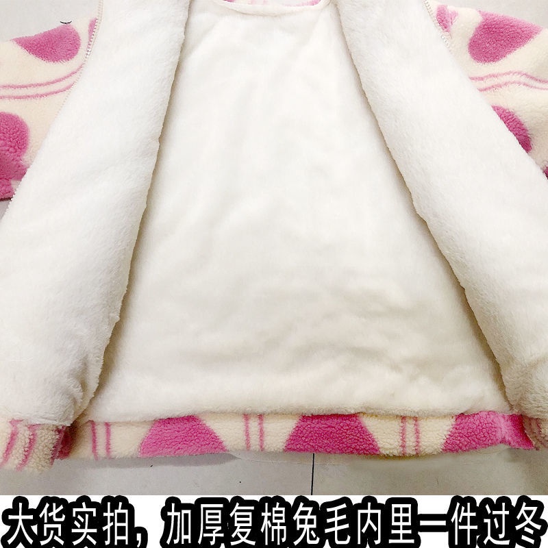 Áo Khoác Lông Cừu Phối Nhung Dày Phong Cách Phương Tây Thời Trang Mùa Đông Mới 2021 Cho Bé Gái