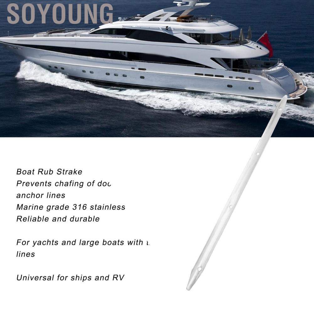 Soyoung Rub Strake 316 Stainless Steel Marine Strakes Protection Deck Boat Accessory 457.2x19mm