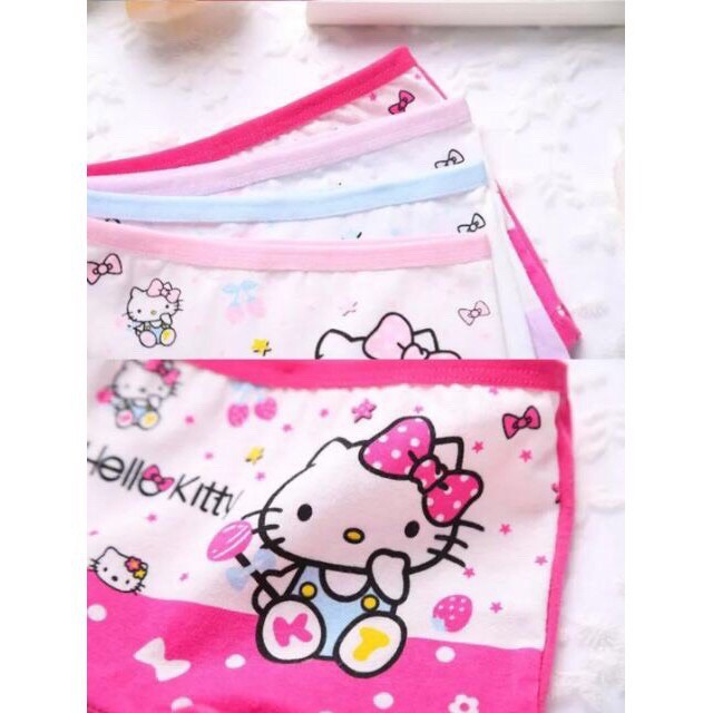 Quần Chip Hello Kitty Chất Cotton Họa Tiết Cực Dễ Thương Cho Bé | V412