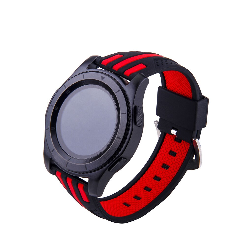 22mm Color Bar Soft Silicone Band For Samsung Galaxy Watch 3 45mm 46mm Gear Live S3 S4 2 2Neo Leisure Sport Waterproof Strap Wristband