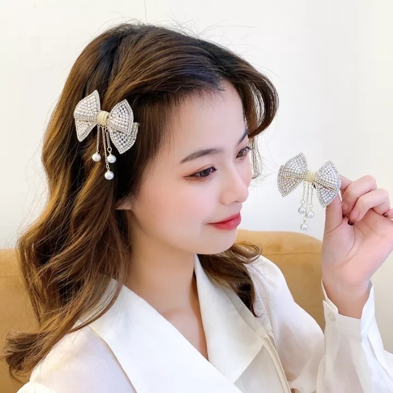 Kẹp Tóc Đính Ngọc Trai Thời Trang Cho Nữ