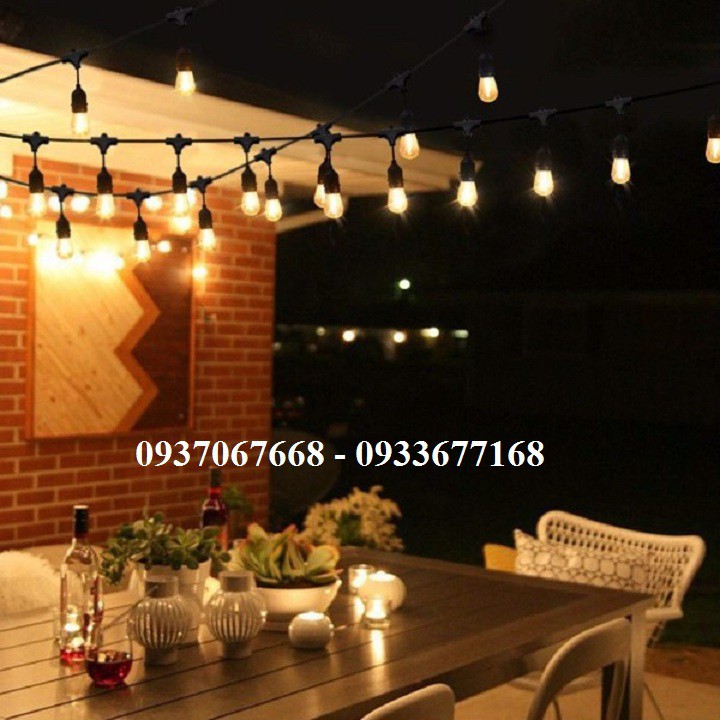 BỘ DÂY ĐUI ĐÈN 10M 20 ĐUI TRANG TRÍ NGOÀI TRỜI ( ĐÃ BAO GỒM ĐÈN LED BÚP) - ĐÈN LED TRANG TRÍ NGÀY LỄ