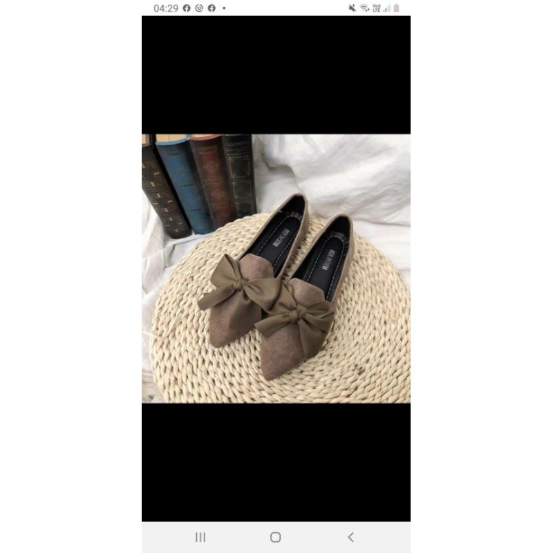 Giầy Búp bê nơ mũi nhọn đế bệt xinh xắn | BigBuy360 - bigbuy360.vn