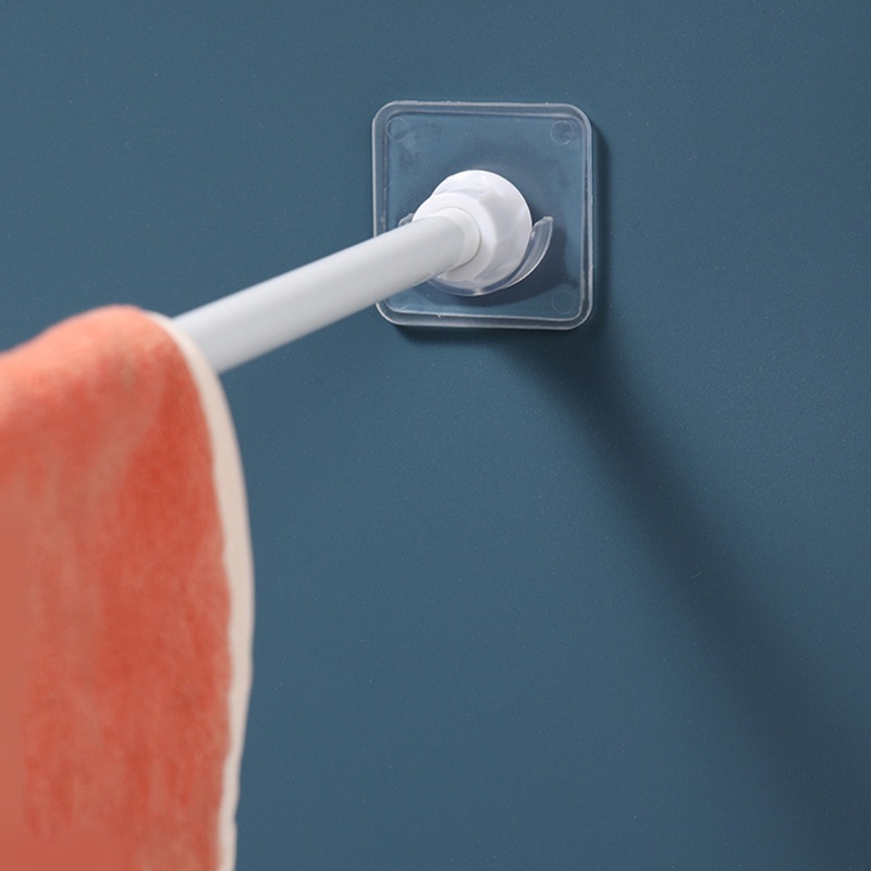 Set 2 Móc Treo Rèm Cửa Trong Suốt Tự Dính Có Thể Điều Chỉnh Cho Phòng Ngủ / Nhà Tắm