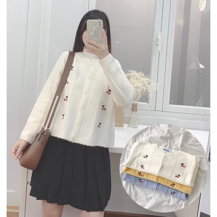Áo cardigan cherry