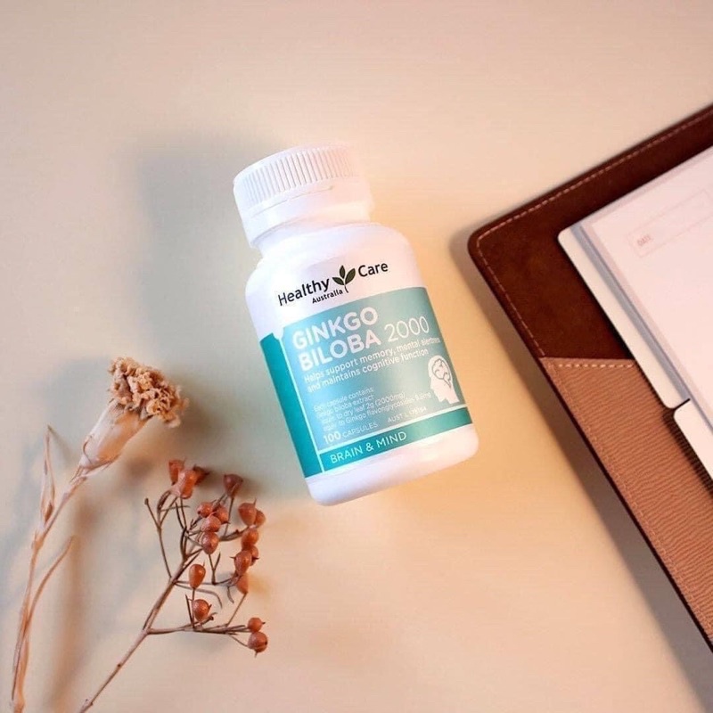 Bỗ Não Ginkgo Biloba Healthy care của Úc 100 Viên