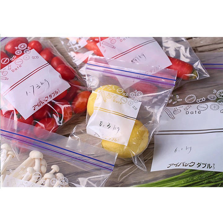 Túi zip bảo quản thực phẩm Nhật 3 size S M L, Túi sử dụng trong lò vi sóng và  tủ đông ( 1 Set 3 hộp 3 size)