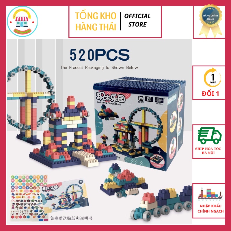 Bộ Đồ Chơi Xếp Hình 520 Chi Tiết Phát Triển Trí Tuệ Cho Bé , Giúp Bé Tăng Khả Năng Suy Luận, Logic (SP1292)