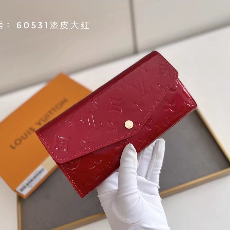 Sẵn sàng giao hàng Ví da dài bằng sáng chế mới của Louis Vuitton LV dành cho nữ có hộp M60531