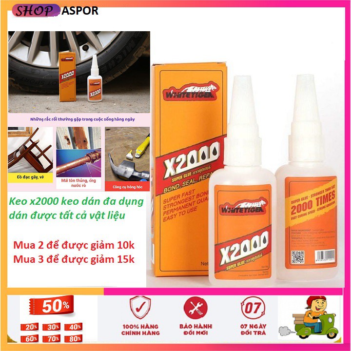 Keo dán đa năng siêu dính X2000 dán được mọi vật liệu Rán Gỗ, nhựa, cao su, thủy tinh, kim loại, gốm sứ, vá vết