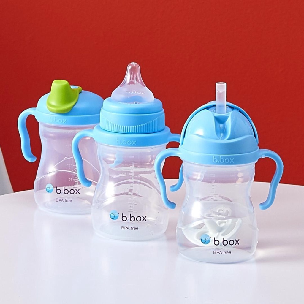 Bộ bình nước B.BOX 4 nắp thay thế tiện dụng cho bé