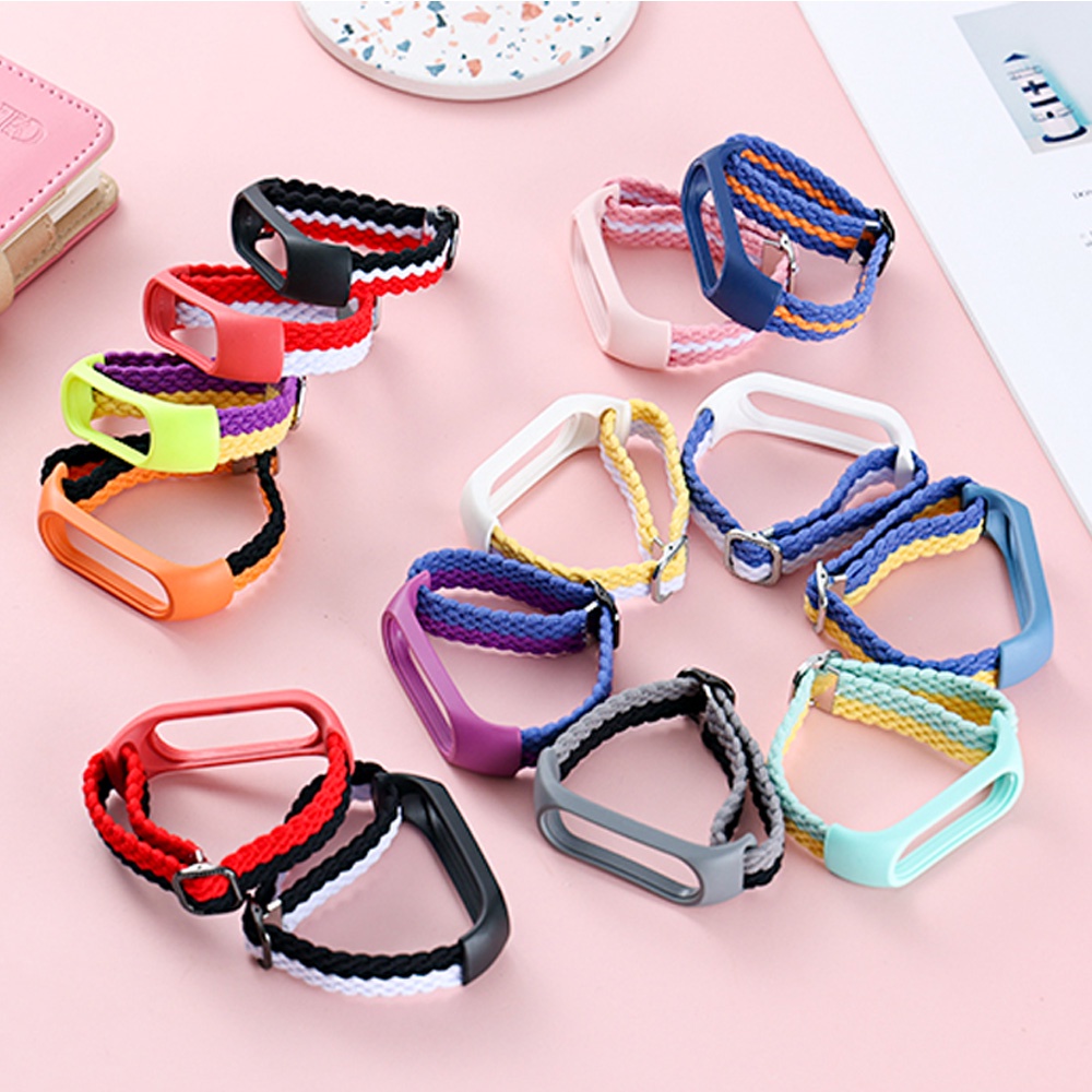 Dây Đeo Nylon Thoáng Khí Thay Thế Cho Đồng Hồ Thông Minh Xiaomi Mi Band 7 6 5 4 3