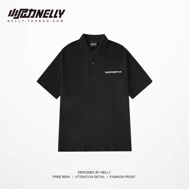 Áo polo 126157 tay ngắn Nelly Heybig form rộng dành cho nam và nữ 39 thetryexstyle