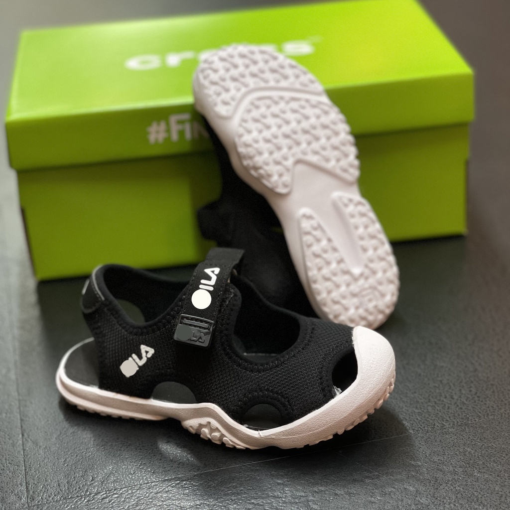 Giày Sandal Trẻ Em Fila Quai Vải Lưới Mũi Gò - Sauvuive
