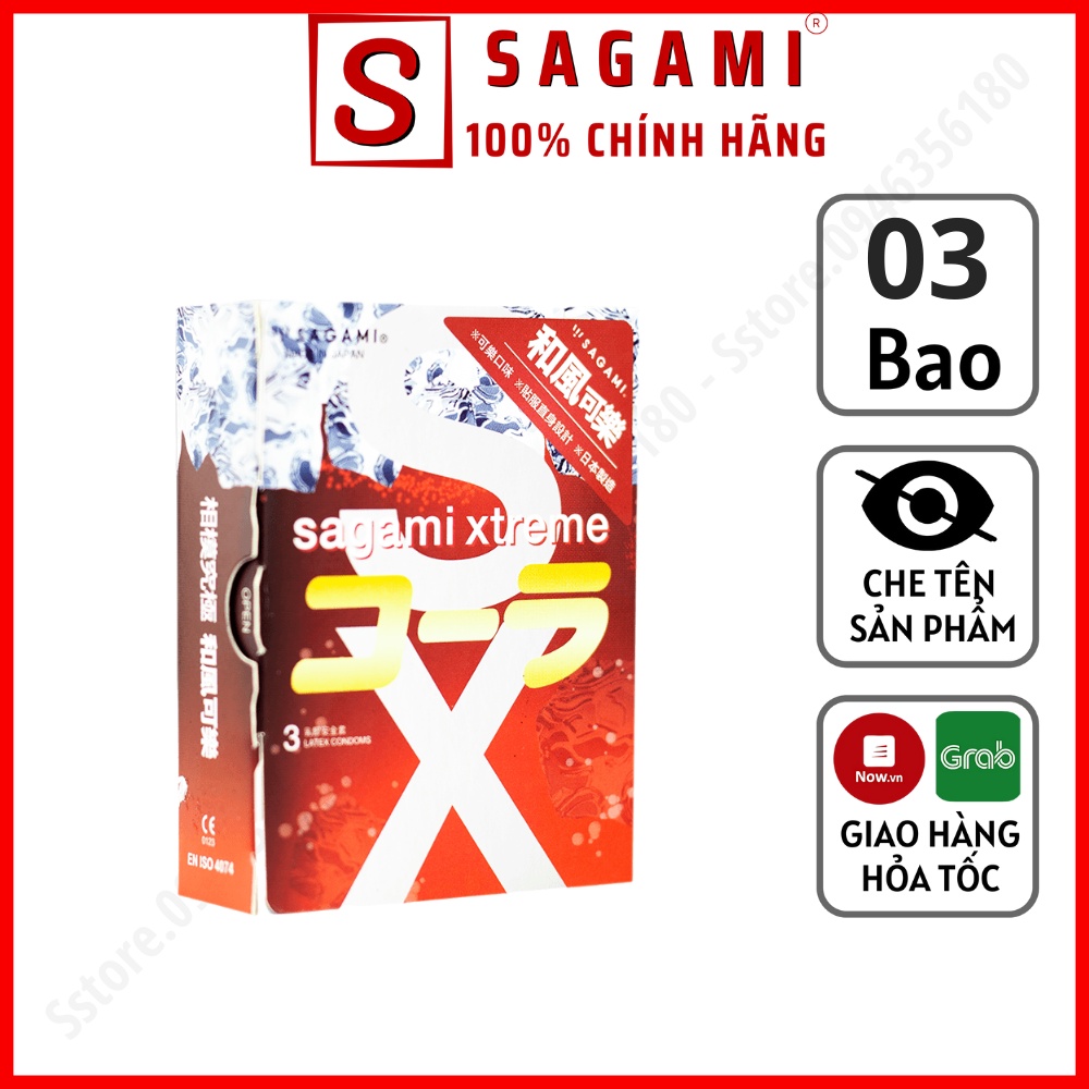 Bao Cao Su Sagami Cola – BCS Mỏng, Hương Cola - Kéo Dài Thời Gian - Hộp 3 Chiếc