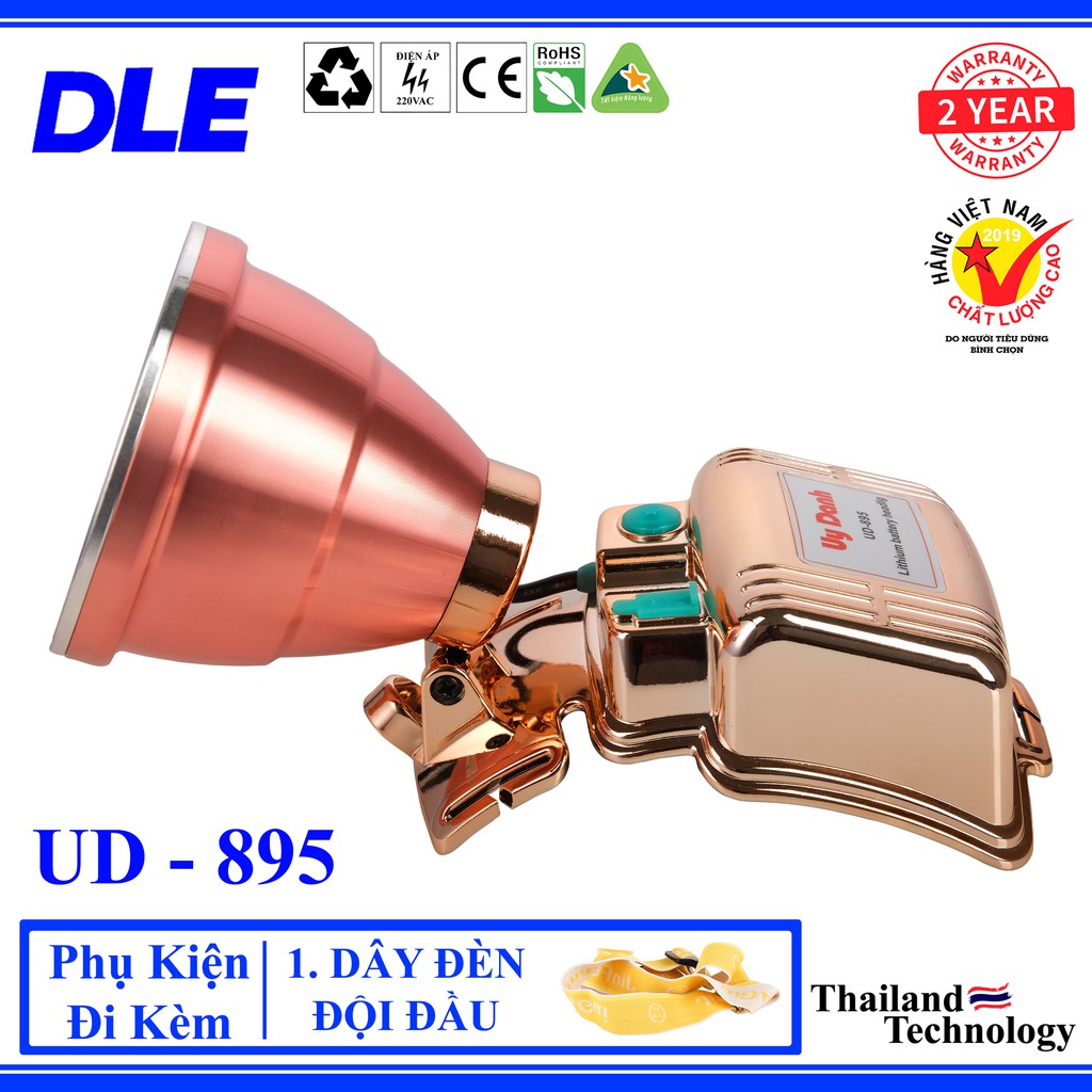 [HÀNG THÁI] ĐÈN PIN ĐỘI ĐẦU UD - 895 - 4 CỤC PIN - LẶN BIỂN 10M - NHẬP KHẨU THÁI LAN - ÁNH SÁNG TRẮNG