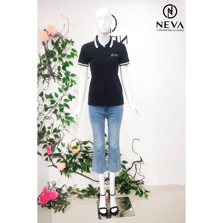 Áo Polo màu thêu hoa poppy B500057 [ Neva Basic ]