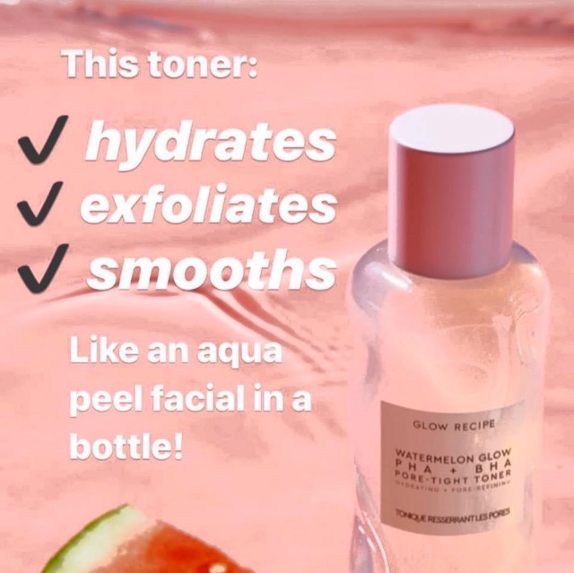 Nước hoa hồng chiết xuất dưa hấu Glow Recipe Watermelon Glow PHA BHA Pore-Tight Toner