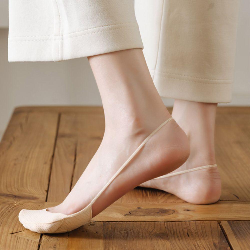 Vớ Thuyền Hai Dây Vải Lụa Lạnh Mềm Thoáng Khí Nửa Bàn Chân