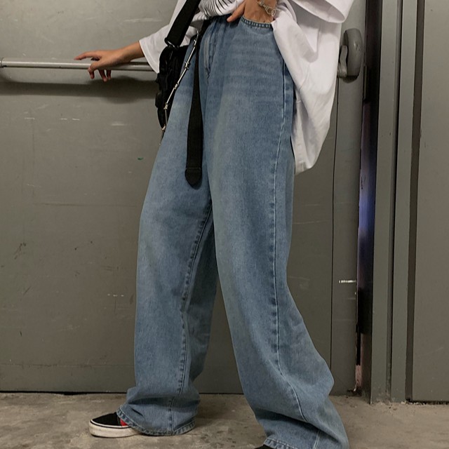 Quần Dài Lưng Cao Phong Cách Hip Hop Hàn Quốc Mới