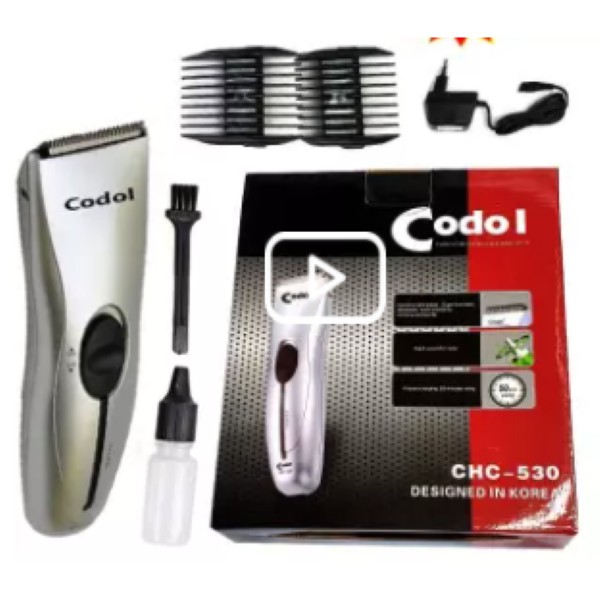 Bộ đồ nghề cắt tóc CoDol 530 gồm 5 món: Tông Đơ Codol 530 - lưỡi dao sắc& bén + Bộ kéo cắt & tỉa +Áo Choàng + Chổi Phủi