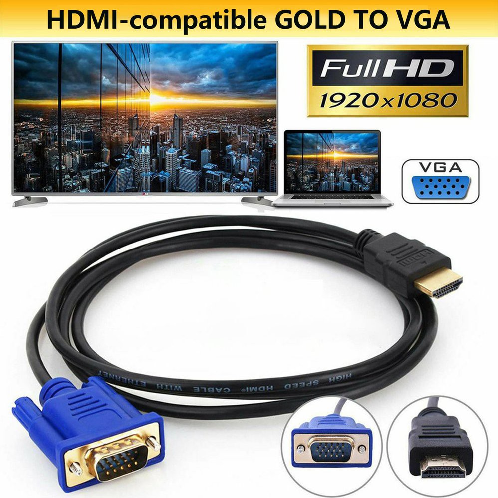 Cáp Chuyển Đổi 1.8m / 6ft Từ Cổng Hdmi Sang Vga 15 Pin