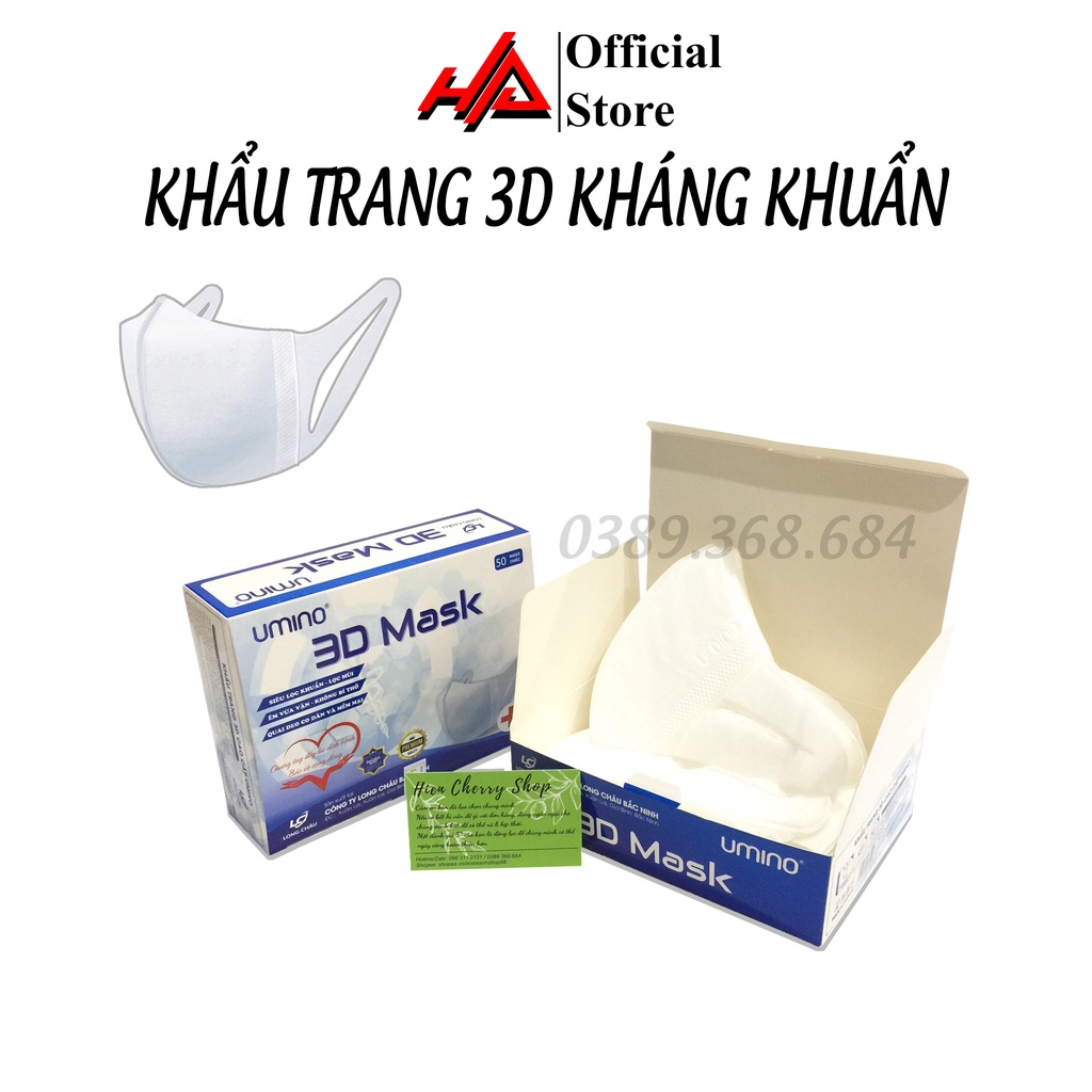 Khẩu trang 3D Mask chính hãng, hộp 50 chiếc  - HAHA Store