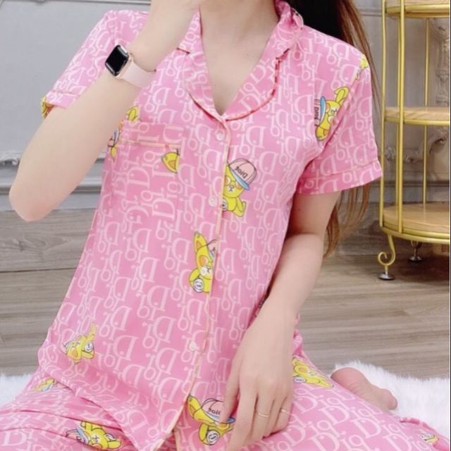 Đồ bộ nữ vải lụa (pijama quần dài)