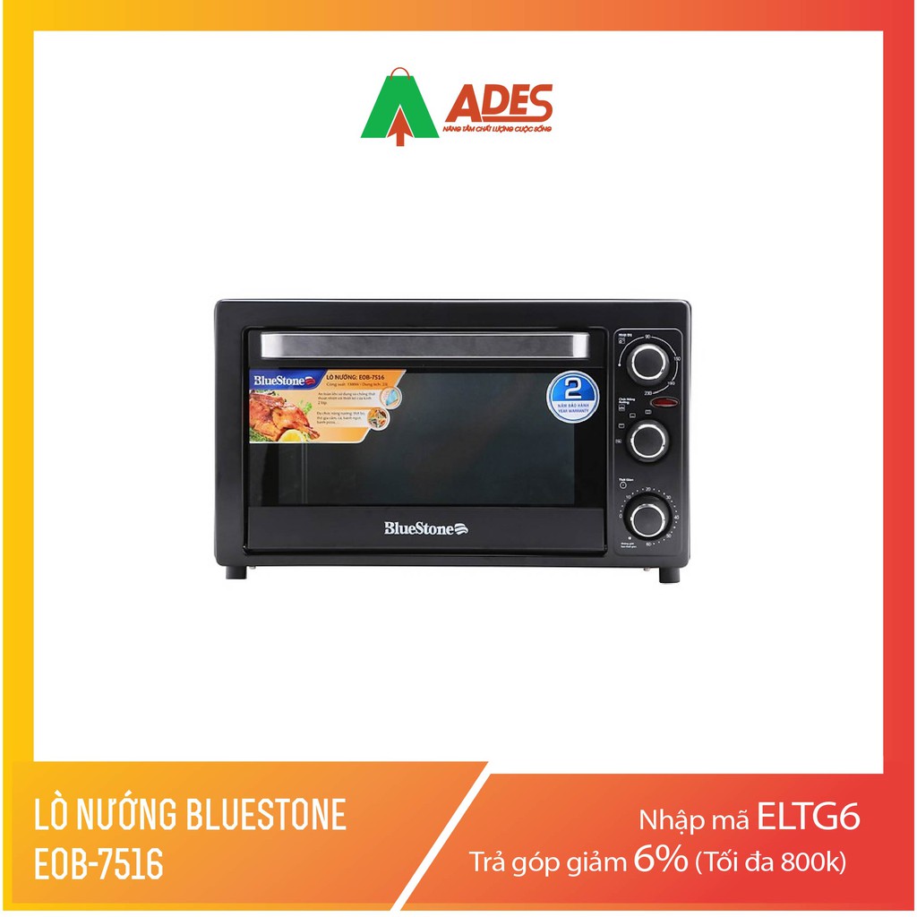 [Mã 154ELSALE2 giảm 7% đơn 300K] Lò nướng Bluestone EOB-7516 23L thiết kế sang trọng - Mẫu mới 2021