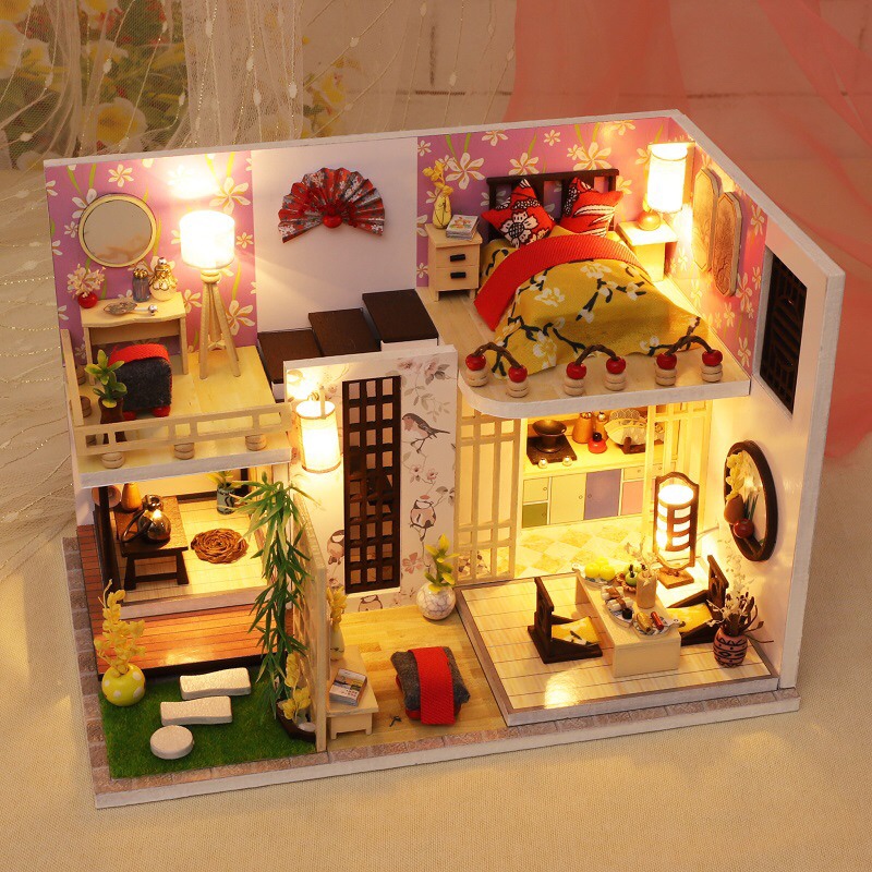 Mô Hình Nhà Gỗ Lắp Ráp DollHouse DIY - Nhà Gỗ Phong Cách Nhật Bản M027