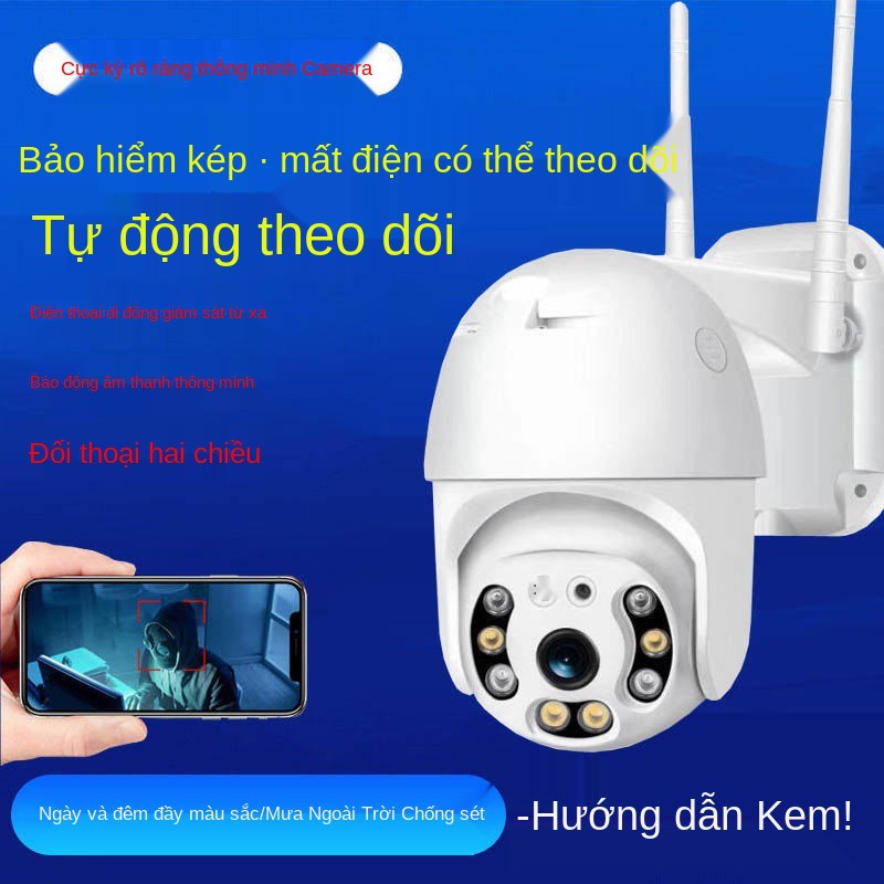 Camera giám sát 4G toàn cảnh 360 ° gia đình mạng không dây ngoài trời từ xa thấm nước kết nối với điện thoại di đ