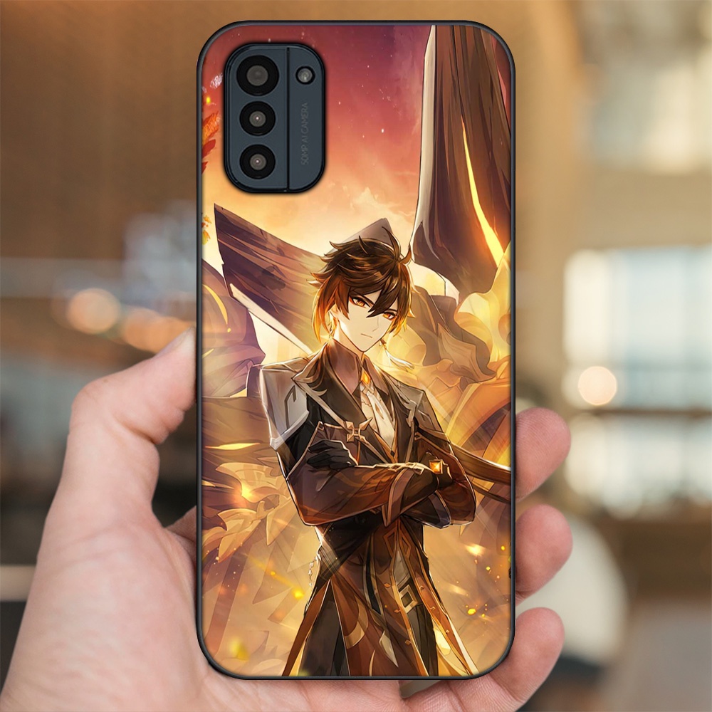 Ốp lưng Nokia G21 viền đen in hình Zhongli Genshin Impact