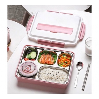 Hộp khay cơm phần giữ nhiệt 5 ngăn Inox