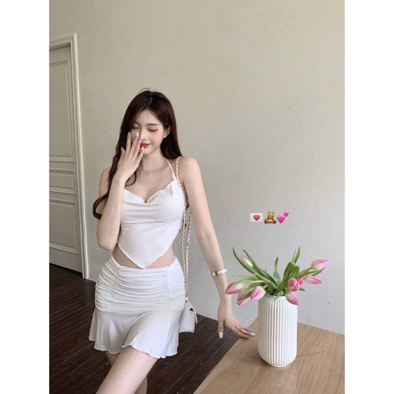 Set áo yếm chân váy sexy