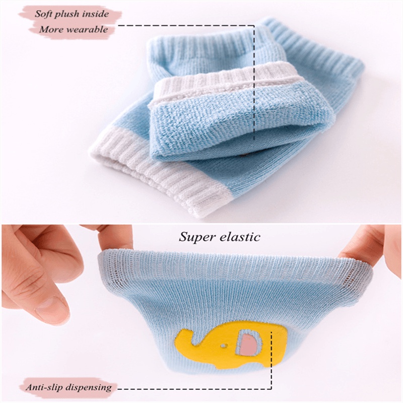 Đệm Bảo Vệ Đầu Gối Màu Tương Phản Họa Tiết Hoạt Hình Cho Bé