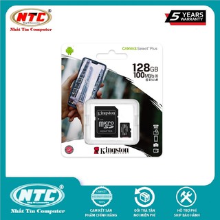 Thẻ nhớ microSDXC Kingston Canvas Select Plus 128GB 100MB s U1 V10 A1 (Đen) - Kèm Adapter thumbnail