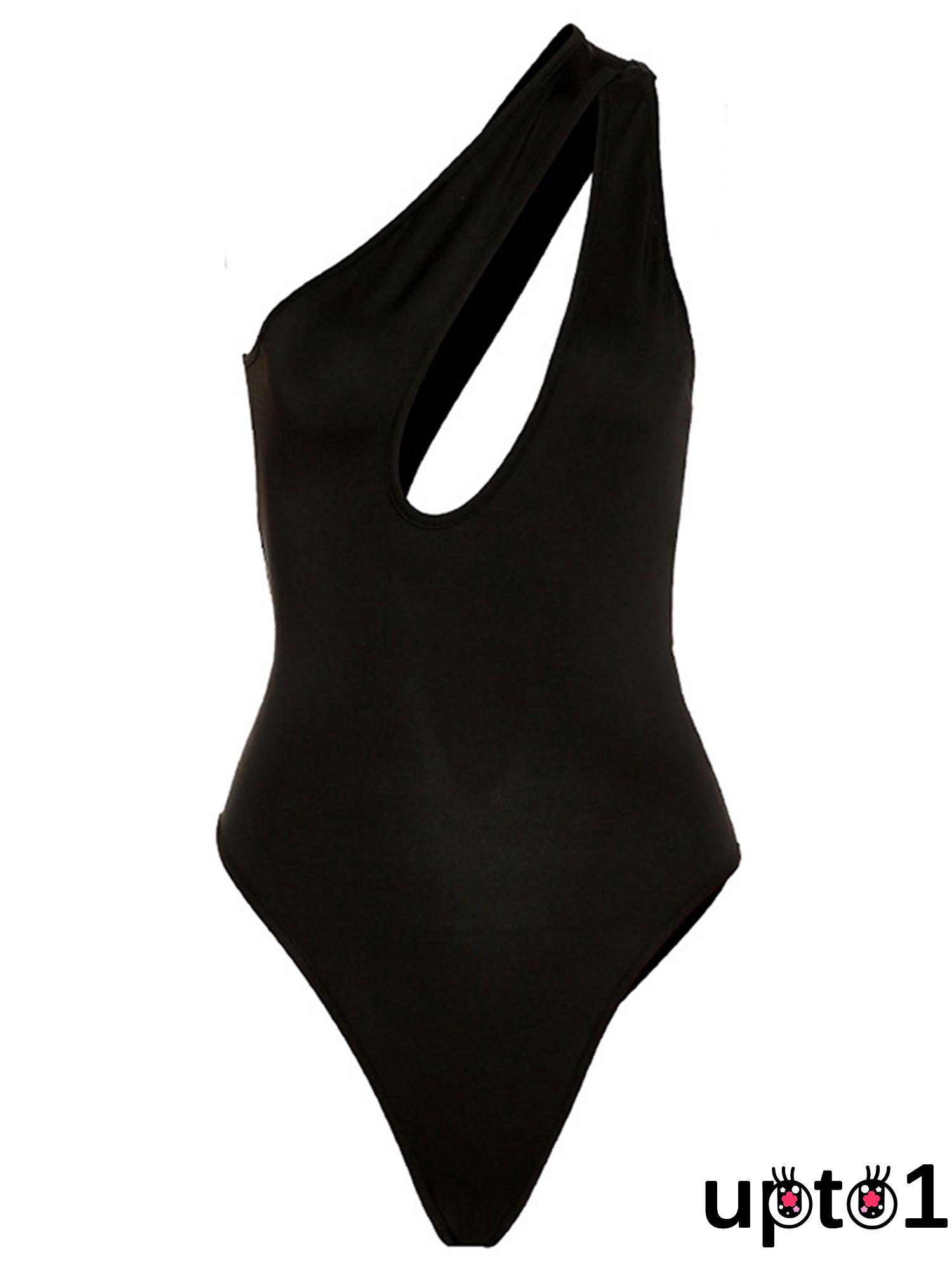 Jumpsuit Lệch Vai Màu Trơn Gợi Cảm Cho Nữ | BigBuy360 - bigbuy360.vn