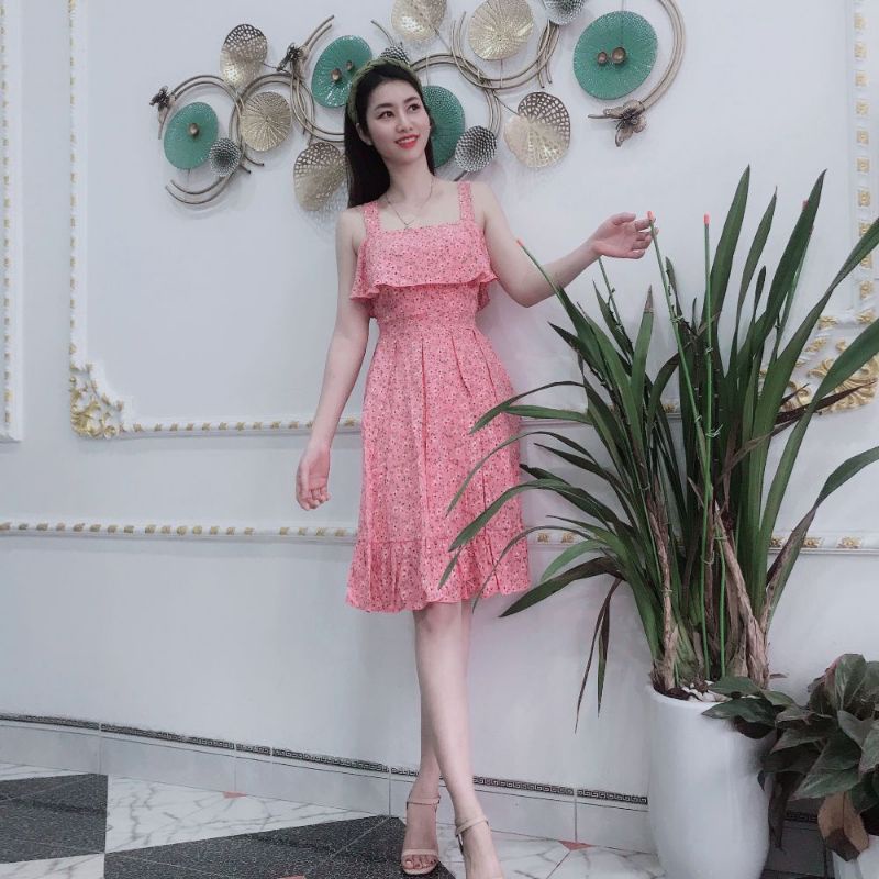 Đầm nữ hai dây đuôi cá chất liệu lụa Nhật cao cấp siêu mát siêu mịn | BigBuy360 - bigbuy360.vn